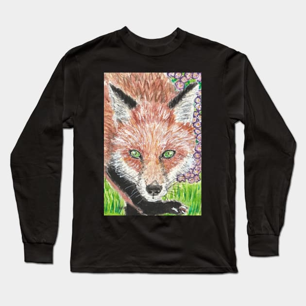 Fox  art  nature Long Sleeve T-Shirt by SamsArtworks